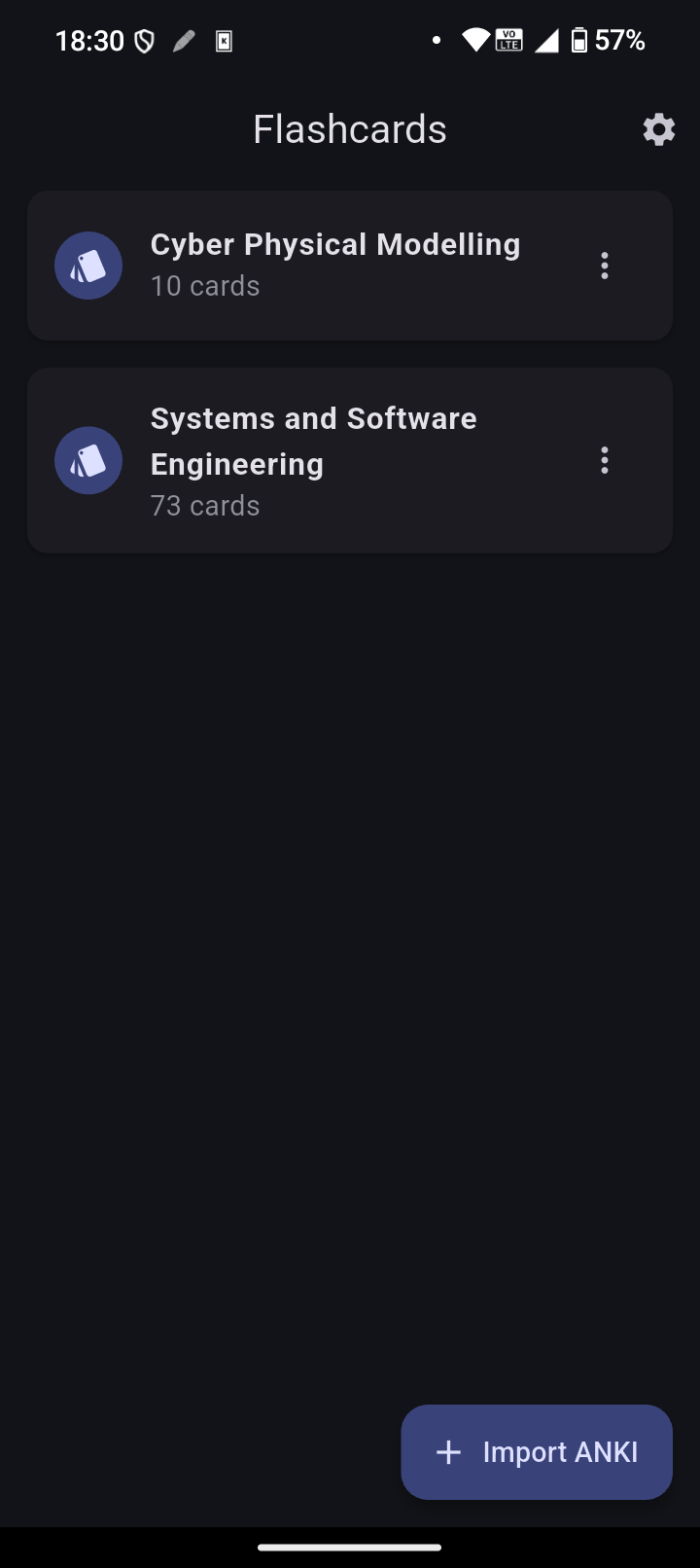 App home screen